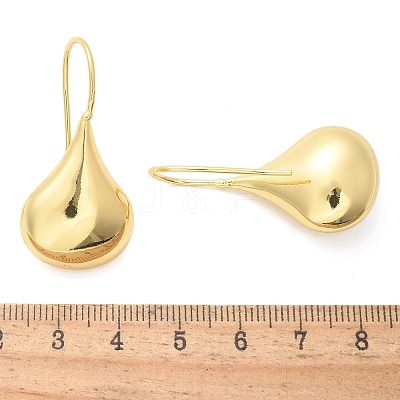 Teardrop Brass Dangle Earrings EJEW-B132-07G-1