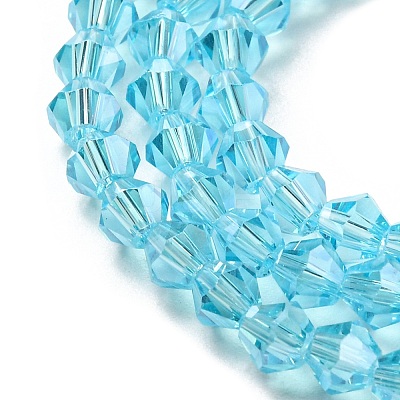 Transparent Electroplate Glass Beads Strands GLAA-F029-3mm-C20-1