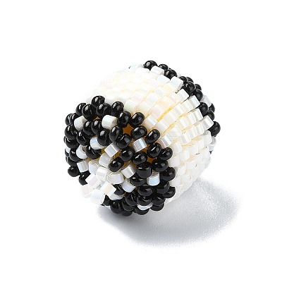 Seed Beads Beaded Charms PALLOY-MZ00290-1