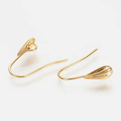 Brass Earring Hooks KK-S336-42G-1
