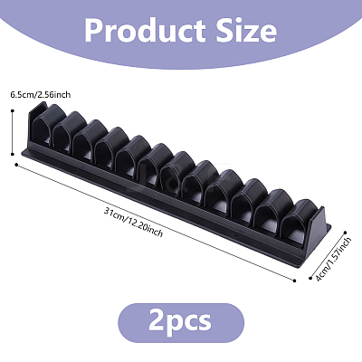 PE & ABS Plastic Wall Mounted Horse Whip Display Rack ODIS-WH0108-033-1