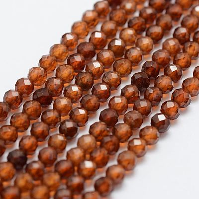 Natural Garnet Bead Strands X-G-G663-03-4mm-1