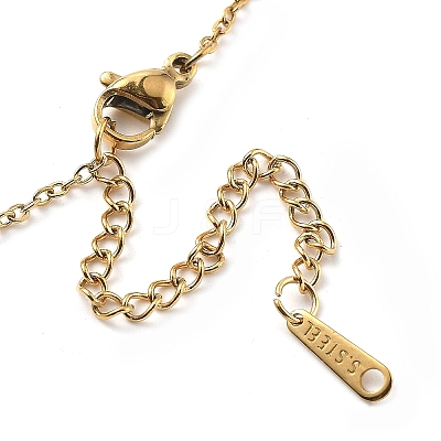 Heart 304 Stainless Steel Micro Pave Cubic Zirconia Pendant Necklaces for Women NJEW-D288-05G-1