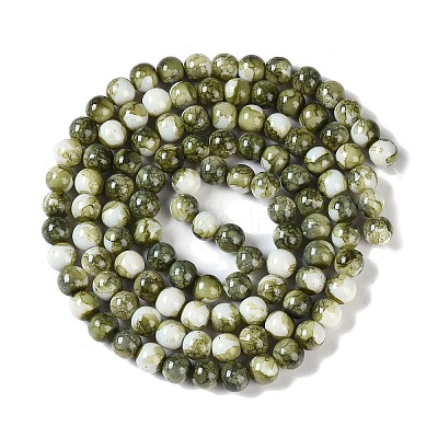 Baking Paint Glass Bead Strands GLAA-H031-01B-14-1