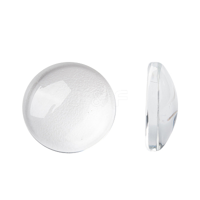Transparent Glass Cabochons GGLA-R026-14mm-1