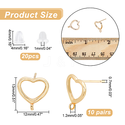 Brass Stud Earring Findings FIND-BC0003-69-1