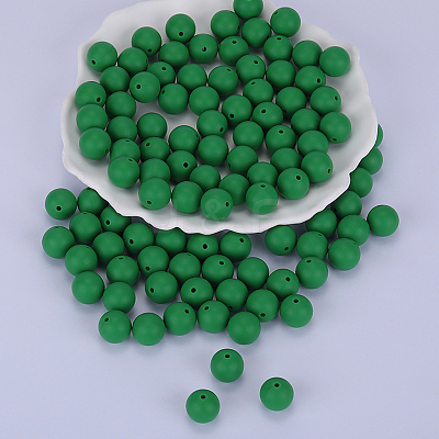 Round Silicone Focal Beads SI-JX0046A-100-1