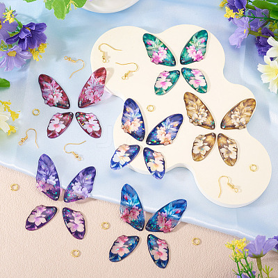 DIY Butterfly Wings Dangle Earring Making Sets DIY-TA0013-26-1