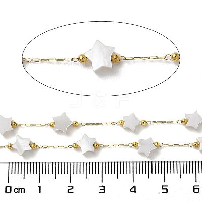 Ion Plating(IP) Real 18K Gold Plated 316 Stainless Steel Paperclip Chains AJEW-Z026-02B-1