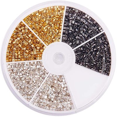 Brass Tube Crimp Beads KK-PH0035-13-1