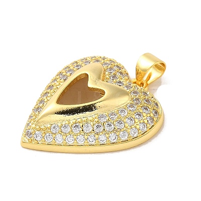 Mother's Day Brass Micro Pave Clear Cubic Zirconia Pendants FIND-Z041-20L-1