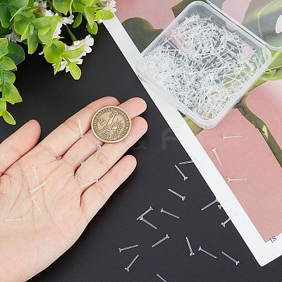 500Pcs Eco-Friendly Plastic Stud Earring Findings KY-SP0001-03A-1