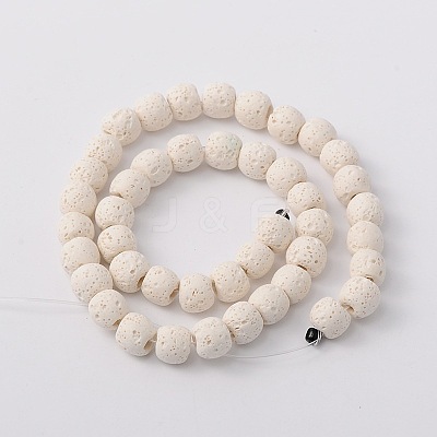 Natural Lava Rock Bead Strands G-L435-03-12mm-11-1