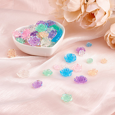 300Pcs 3 Style Transparent Resin Cabochons CRES-YS0001-05-1