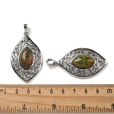 Natural Unakite Pendants G-Q158-02C-1