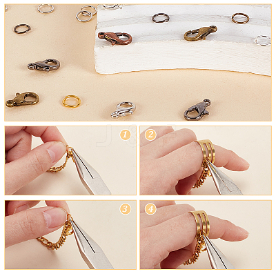 180Pcs 6 Color Zinc Alloy Lobster Claw Clasps DIY-AR0003-68-1