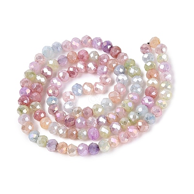 Dyed Crackle Imitation Jade Glass Beads Strands EGLA-Q131-02A-04-1