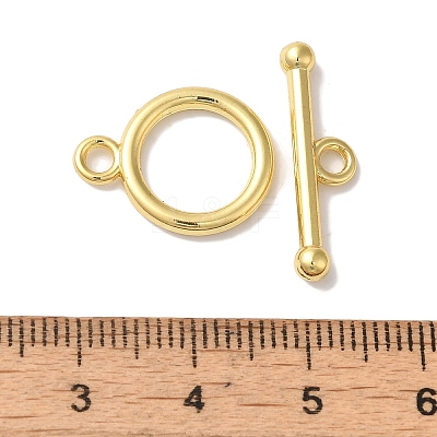 Rack Plating Brass Toggle Clasps X-KK-A225-06G-1