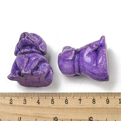 Dyed Natural Imperial Jasper Dog Figurine Statue for Living Room Table Home Decoration DJEW-N003-05A-1
