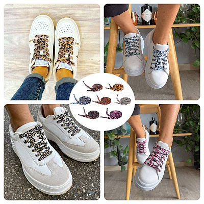 7 Pairs 7 Colors Polyester Cord Shoelace FIND-TA0009-65-1