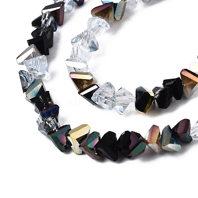 Electroplate Glass Beads Strands X-EGLA-N002-06B-1
