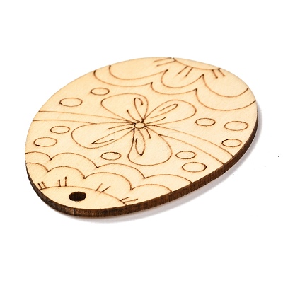 DIY Crafts Easter Egg Shape Cutouts Pendants AJEW-P087-B02-11-1