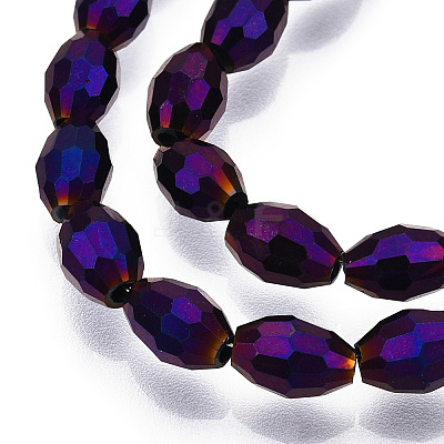 Electroplate Glass Beads Strands GC885Y-4-1