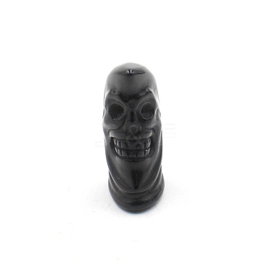 Natural Obsidian Moon with Human Face Figurines Statues for Home Office Desktop Decoration PW-WG92128-06-1