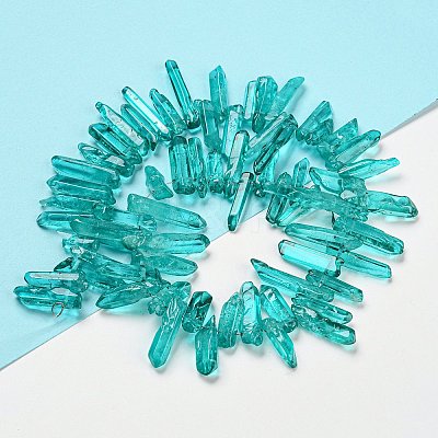 Natural Dyed Quartz Beads Strands G-M412-02-1