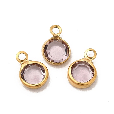 Ion Plating(IP) 304 Stainless Steel with Glass Charms STAS-G305-11G-06-1