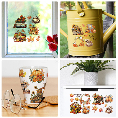 12 Sheets 12 Style PVC Stickers DIY-WH0570-018-1