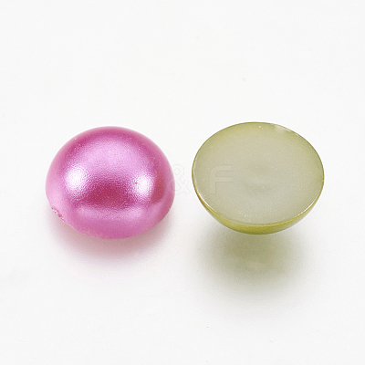 ABS Plastic Imitation Pearl Cabochons SACR-S738-12mm-M-1
