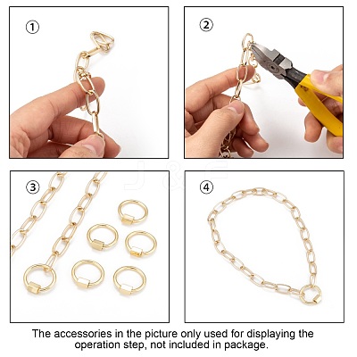 Brass Screw Carabiner Lock Charms KK-T047-06G-1