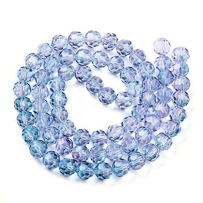 Baking Paint Transparent Glass Beads Strands LS-DGLA-A035-T10mm-A06-1