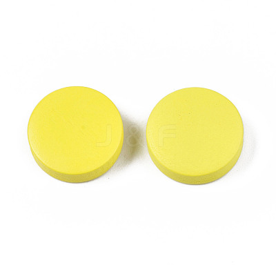 Painted Natural Poplar Wood Beads WOOD-S045-063B-08-1