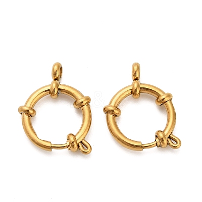 304 Stainless Steel Spring Ring Clasps STAS-K288-03E-G-1