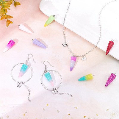 32Pcs Resin Pendants RESI-SC0001-87-1
