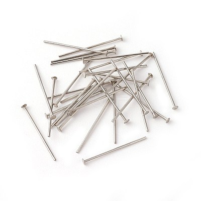 Tarnish Resistant 304 Stainless Steel Flat Head Pins STAS-G185-07P-0.5x14mm-1