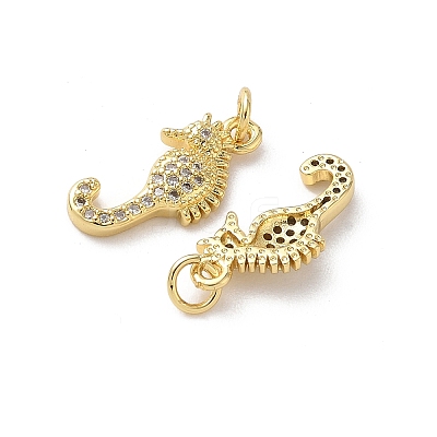 Brass Micro Pave Cubic Zirconia Pendants KK-D502-26B-G-1
