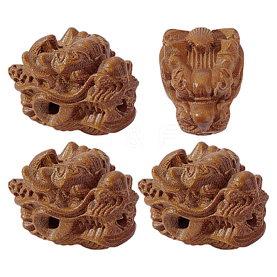 4Pcs Wood Beads WOOD-PH0003-90C-1