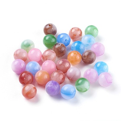 Acrylic Imitation Jade Beads MACR-E025-25-12mm-1