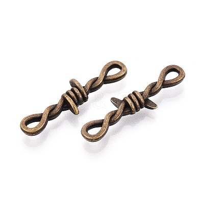 Tibetan Style Zinc Alloy Barbed Wire Links Connector Charms TIBE-N016-01AB-1
