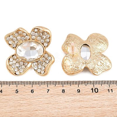 Alloy Rhinestone Stud Earrings for Women AL-CBA6127-02G-1