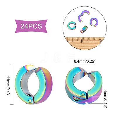 12Pairs PVD Vacuum Plating 304 Stainless Steel Clip-on Earring Findings STAS-UN0030-44-1