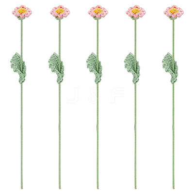 Handmade Crochet Cotton Artificial Flower AJEW-WH0009-75B-1