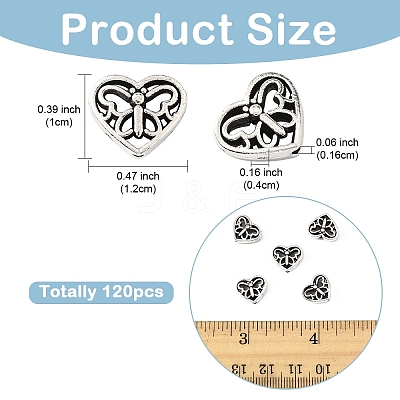 120Pcs Tibetan Style Alloy Beads FIND-YW0008-80-1