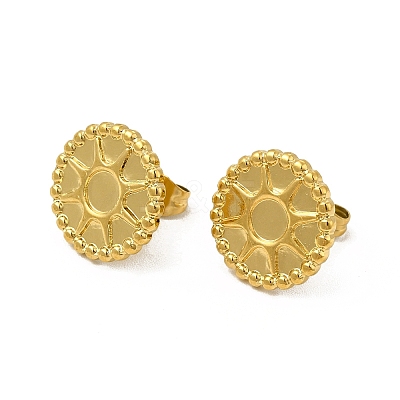 Ion Plating(IP) 304 Stainless Steel Stud Earring Cabochon Settings EJEW-I281-05G-1