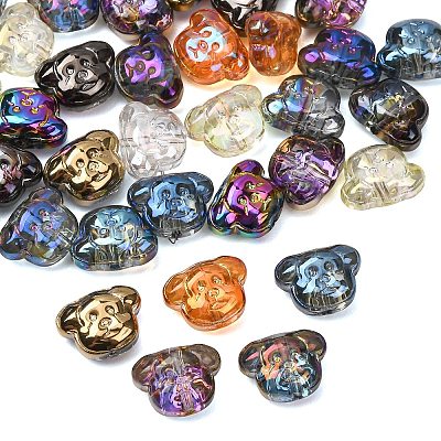 Electroplate Glass Beads GL-CBA1F09-03-1