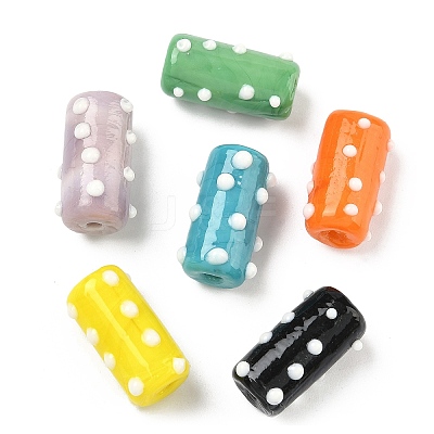 Handmade Lampwork Bumpy Beads LAMP-G170-01B-1