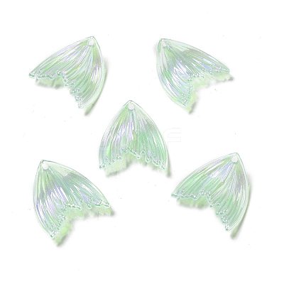 UV Plating Rainbow Iridescent Transparent Acrylic Pendants PACR-M002-09F-1